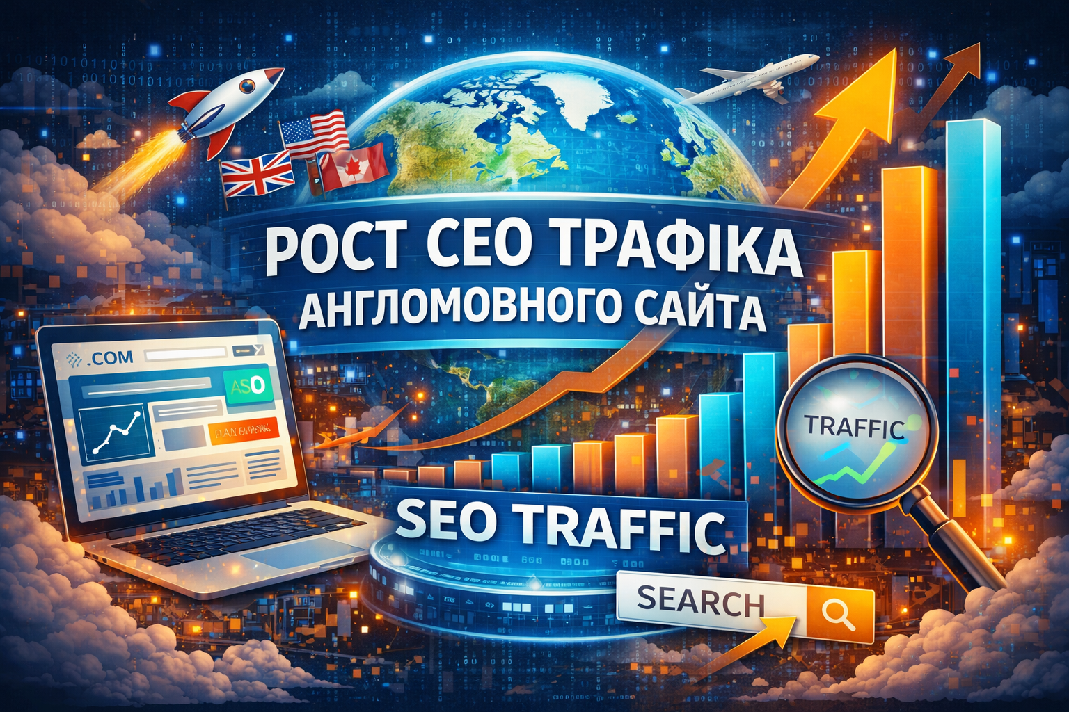 Рост SEO трафика англоязычного сайта